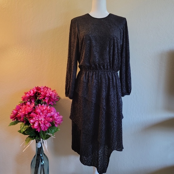 DKNY NEW Women's Black Velvet Flocked Leopard-prin - Picture 3 of 8